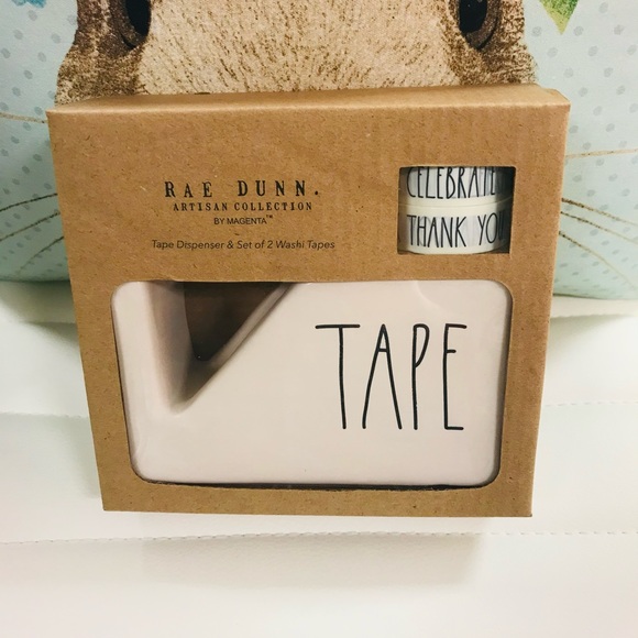 Rae Dunn TAPE Dispenser with 2 washi tapes